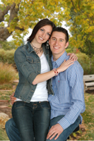 couple in digital backdrop