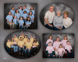 montage of family